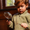 Jongens Sweater with collar van Koko Noko in de kleur Dusty green in maat 128.