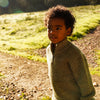 Jongens Sweater with collar van Koko Noko in de kleur Dusty green in maat 128.