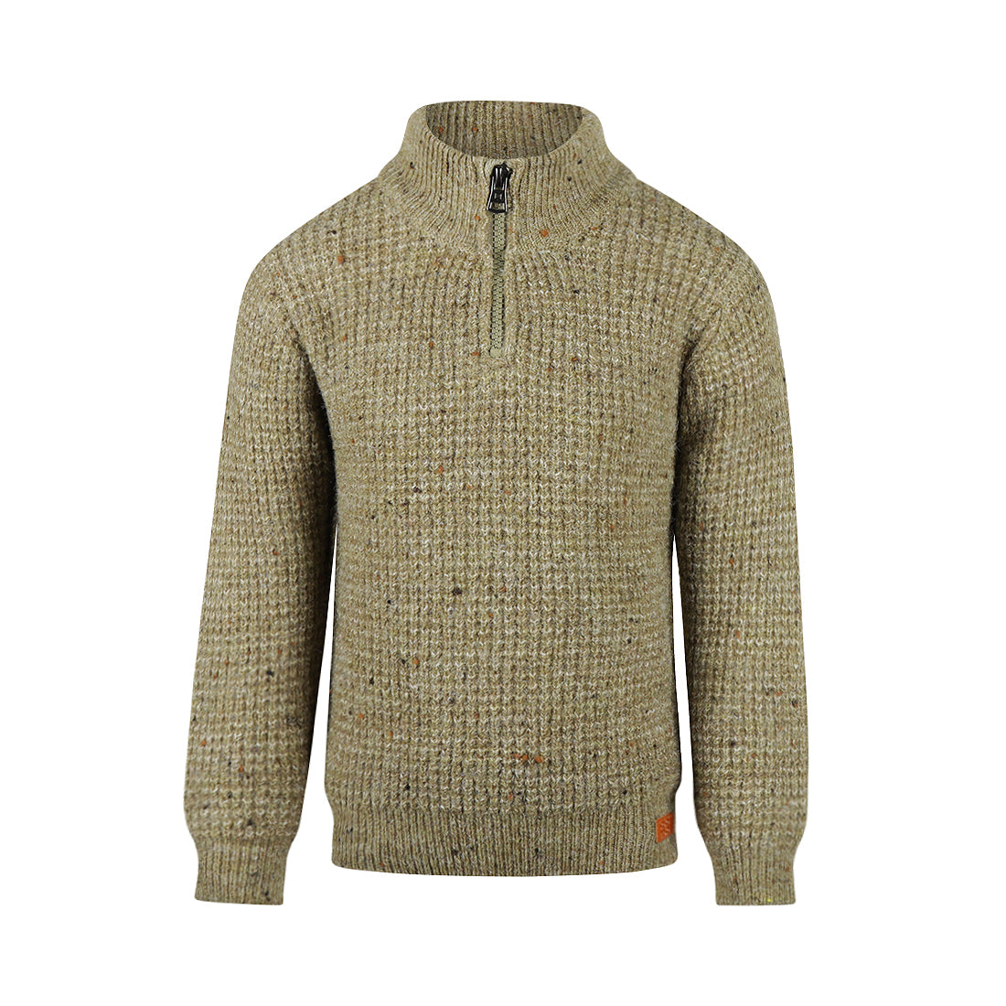 Jongens Sweater with collar van Koko Noko in de kleur Dusty green in maat 128.