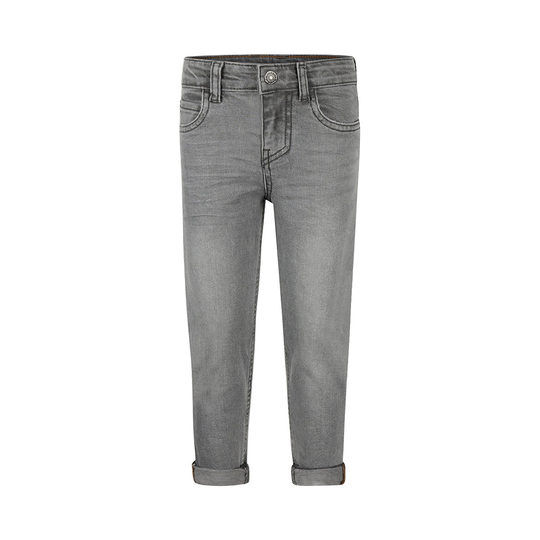 Jongens Jeans loose fit van Koko Noko in de kleur Dark grey jeans in maat 128.