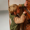 Jongens Cardigan baseball van Koko Noko in de kleur Army green in maat 128.