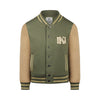 Jongens Cardigan baseball van Koko Noko in de kleur Army green in maat 128.