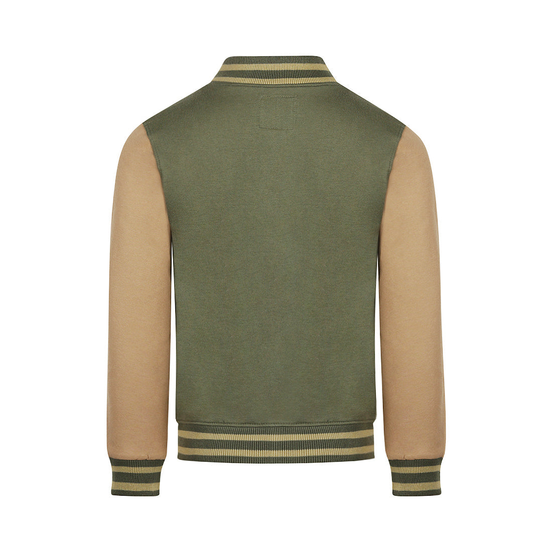 Jongens Cardigan baseball van Koko Noko in de kleur Army green in maat 128.