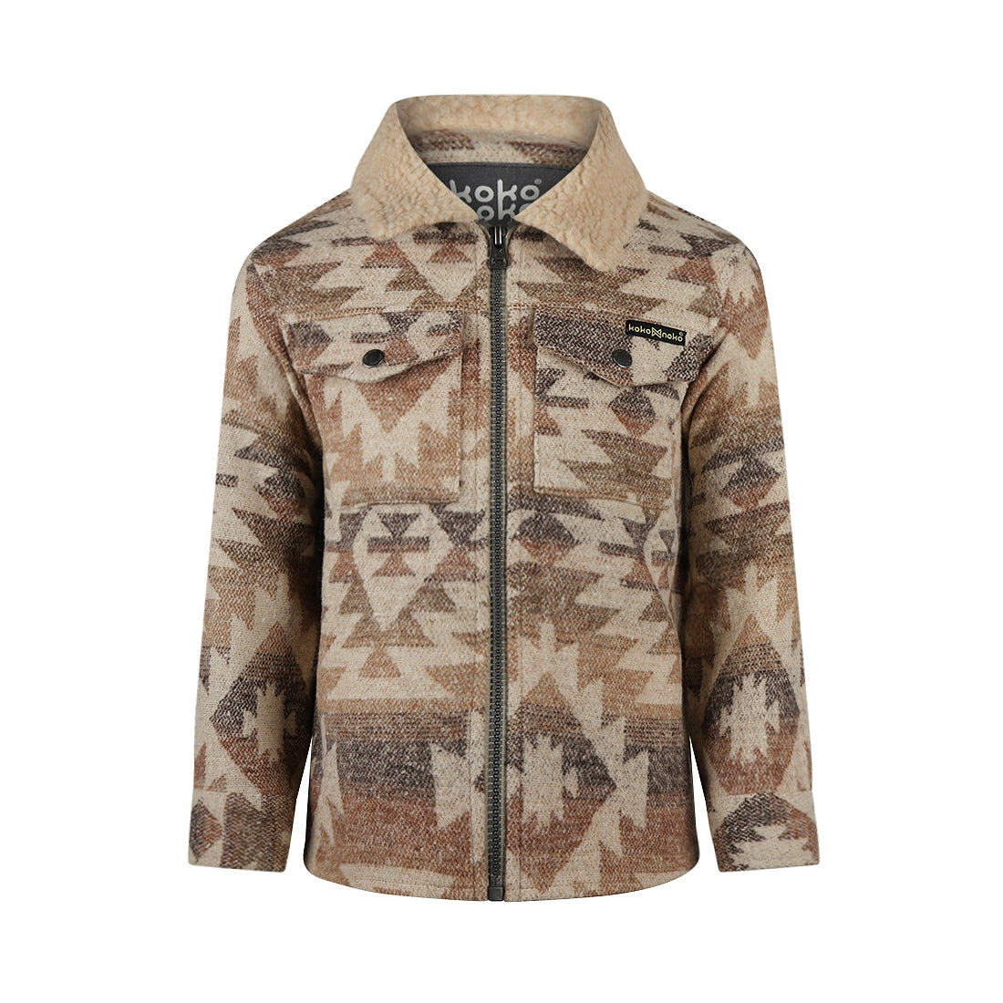 Jongens Shirt ls van Koko Noko in de kleur Beige in maat 128.