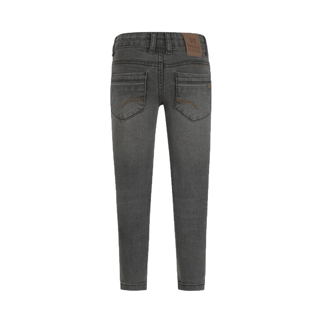 Jongens Jeans skinny van Koko Noko in de kleur Dark grey jeans in maat 128.