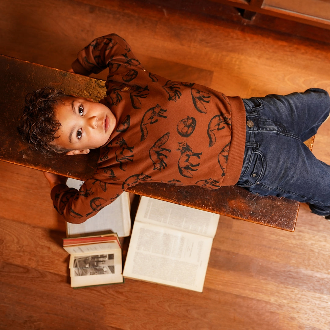 Jongens Jeans loose fit van Koko Noko in de kleur Blue jeans in maat 128.