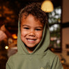 Jongens Sweater with hood van Koko Noko in de kleur Green in maat 128.