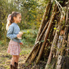 Meisjes Skirt with shorts van Koko Noko in de kleur Caramel brown in maat 128.