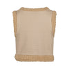 Meisjes Waistcoat van Koko Noko in de kleur Sand in maat 128.