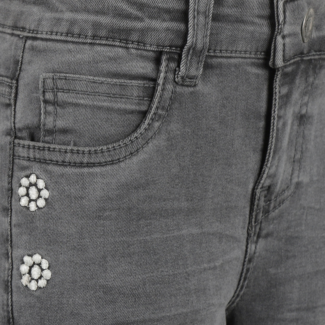 Meisjes Jeans loose fit van Koko Noko in de kleur Black jeans in maat 128.