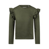 Meisjes T-shirt ls van Koko Noko in de kleur Army green in maat 128.