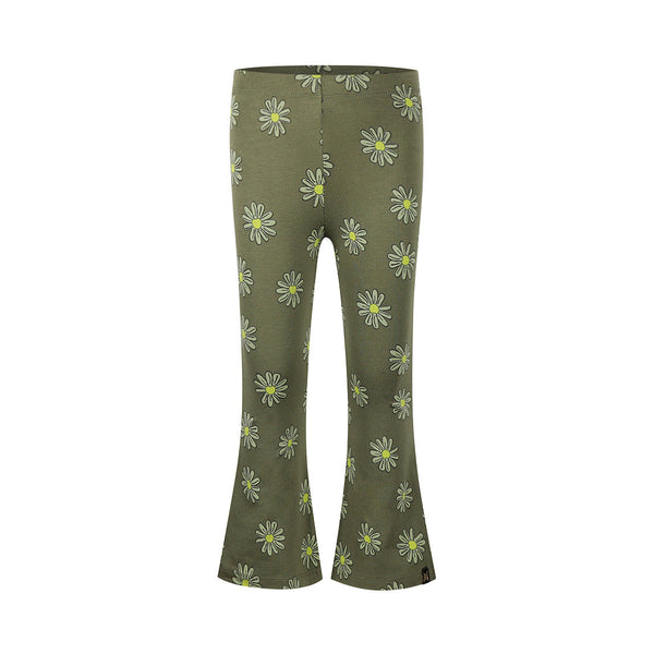 Meisjes Legging flared van Koko Noko in de kleur Army green in maat 128.