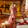 Meisjes Dress ls van Koko Noko in de kleur  Dark old pink in maat 128.