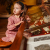 Meisjes Dress ls van Koko Noko in de kleur  Dark old pink in maat 128.