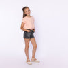 Meisjes Jeans shorts van No Way Monday in de kleur Dark grey jeans in maat 164.