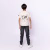 Jongens T-shirt ss van No Way Monday in de kleur Beige in maat 164.