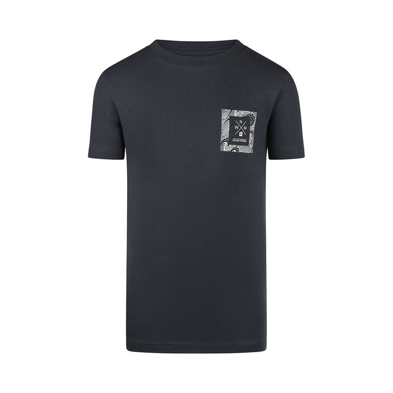 Jongens T-shirt ss van No Way Monday in de kleur Steel blue in maat 164.