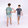 Jongens T-shirt ss van No Way Monday in de kleur Steel blue in maat 164.