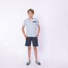 Jongens Jogging shorts van No Way Monday in de kleur Steel blue in maat 164.