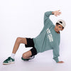 Jongens Sweater oversized van No Way Monday in de kleur Dusty green in maat 164.