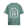 Jongens T-shirt ss loose fit dropped shoulder van No Way Monday in de kleur Dusty green in maat 164.