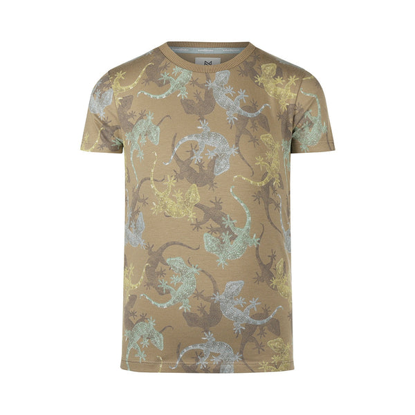 Jongens T-shirt ss van Koko Noko in de kleur Taupe in maat 128.