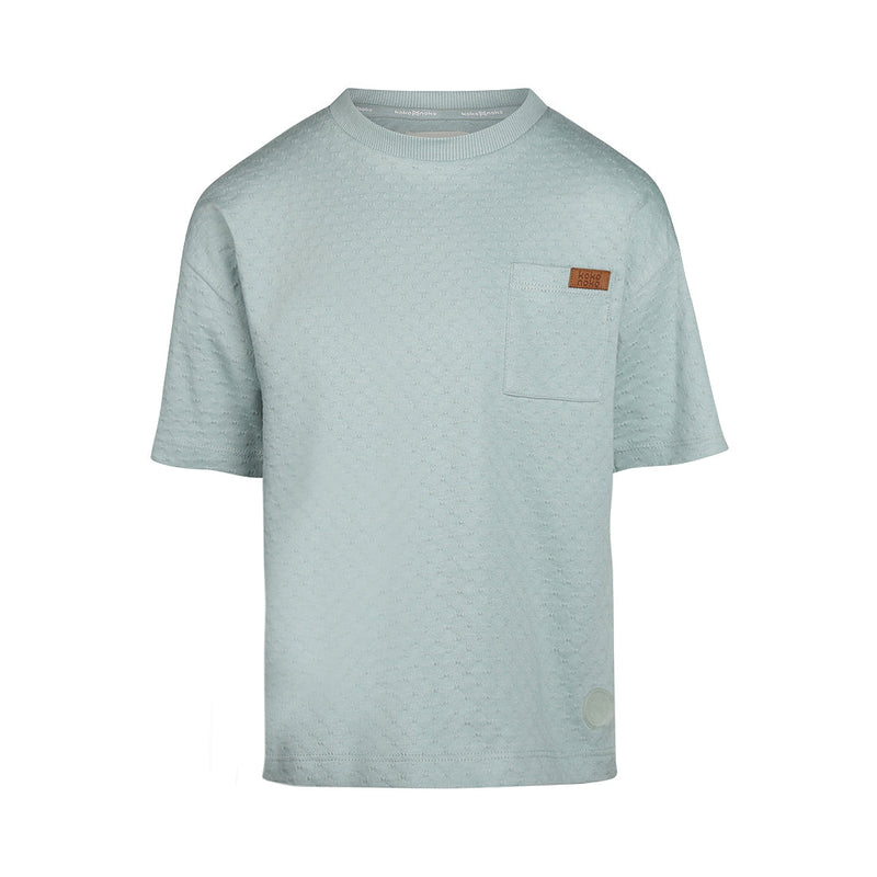Jongens T-shirt ss loose fit dropped shoulder van Koko Noko in de kleur Light blue in maat 128.