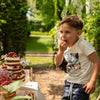 Jongens T-shirt ss van Koko Noko in de kleur  Off white in maat 128.