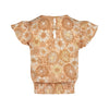 Meisjes Blouse ss van Koko Noko in de kleur Peach in maat 128.