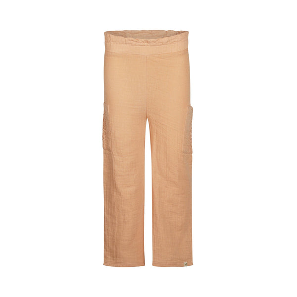 Meisjes Trousers wide leg van Koko Noko in de kleur Peach in maat 128.