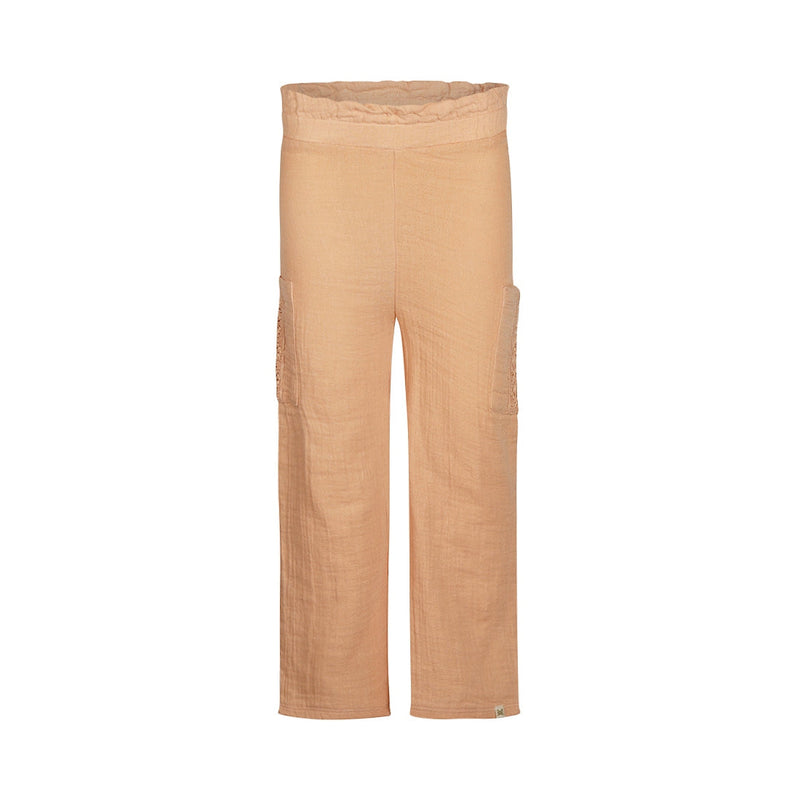 Meisjes Trousers wide leg van Koko Noko in de kleur Peach in maat 128.