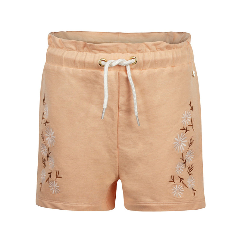 Meisjes Jogging shorts van Koko Noko in de kleur Peach in maat 128.