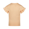 Meisjes T-shirt ss dropped shoulder van Koko Noko in de kleur Peach in maat 128.