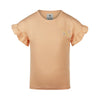 Meisjes T-shirt ss dropped shoulder van Koko Noko in de kleur Peach in maat 128.