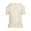 Meisjes T-shirt ss van Koko Noko in de kleur  Off white in maat 128.
