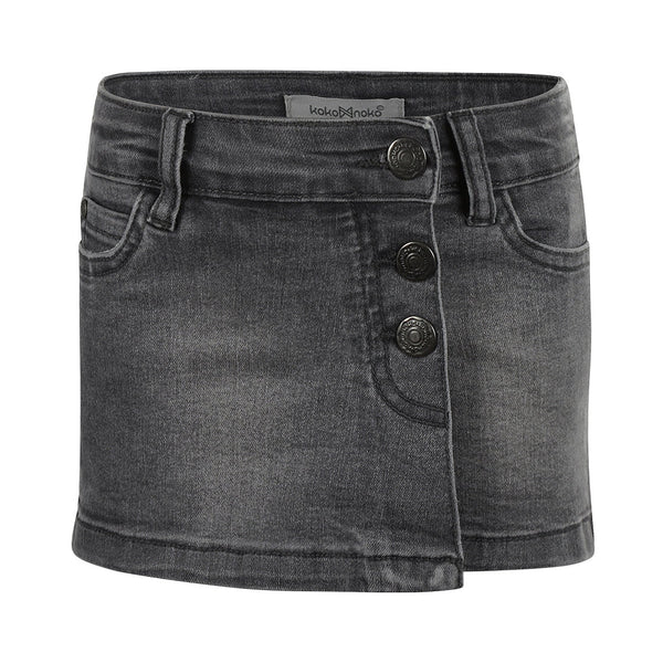 Meisjes Jeans skort van Koko Noko in de kleur Grey jeans in maat 128.
