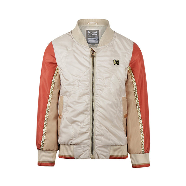 Meisjes Jacket water repellent van Koko Noko in de kleur  Off white in maat 128.