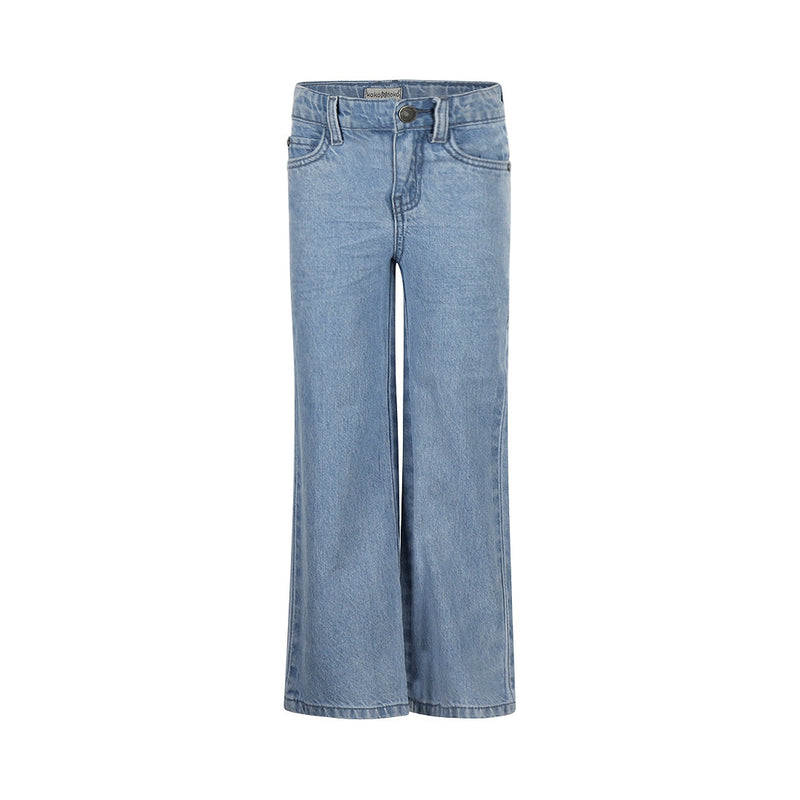 Meisjes Jeans wide leg van Koko Noko in de kleur Blue jeans in maat 128.