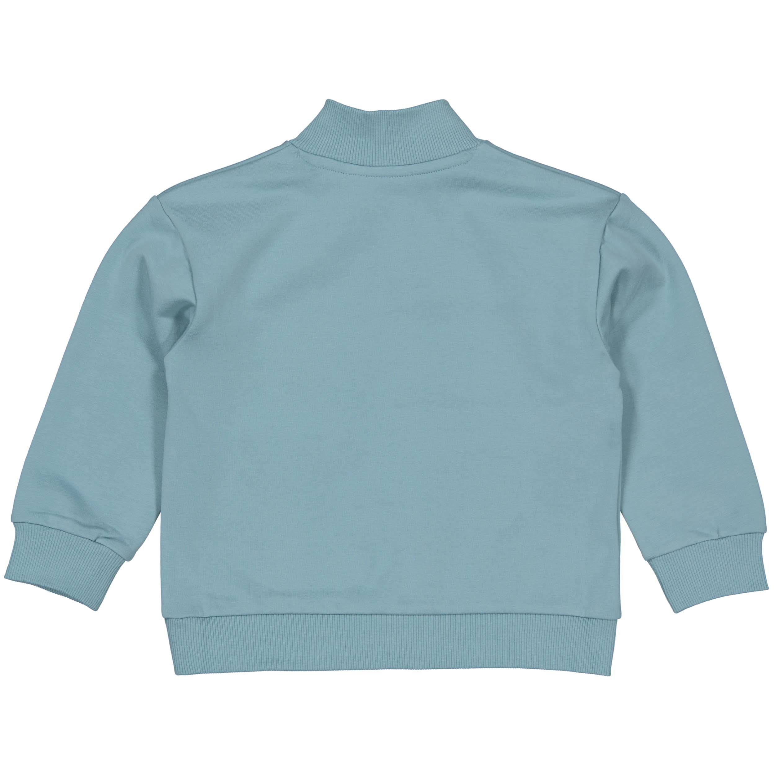 Jongens Sweater PATROSLW242 van Little Levv in de kleur Light Petrol in maat 128.