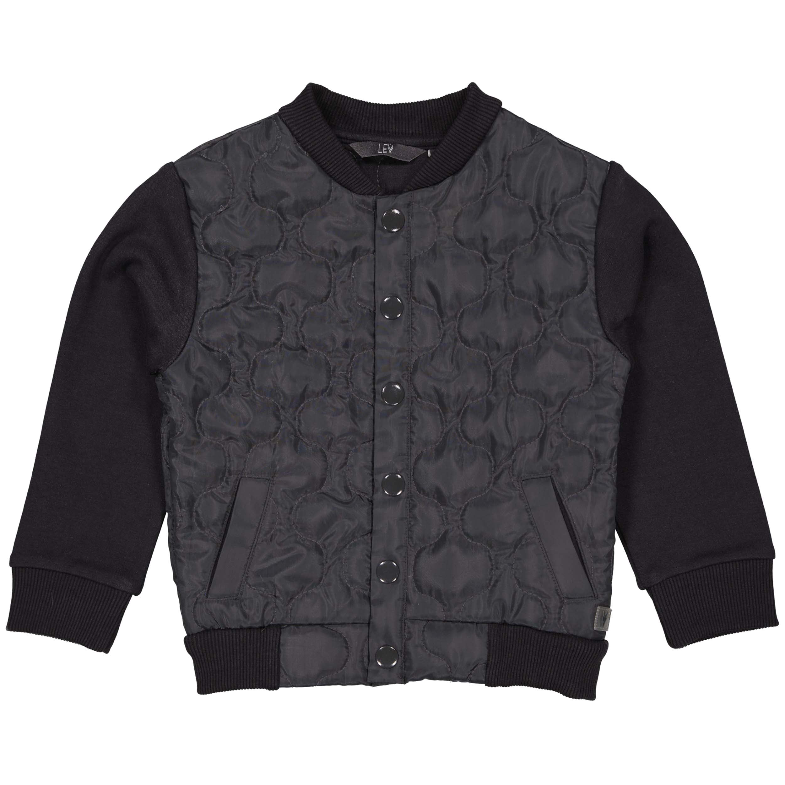 Jongens Jacket PEDROLW241 van Little Levv in de kleur Dark Grey in maat 128.