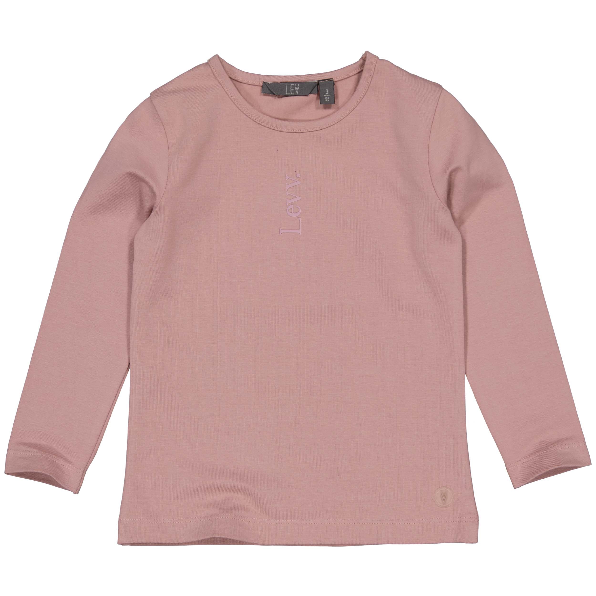 Meisjes Shirt PELALW241 van Little Levv in de kleur Light mauve in maat 128.