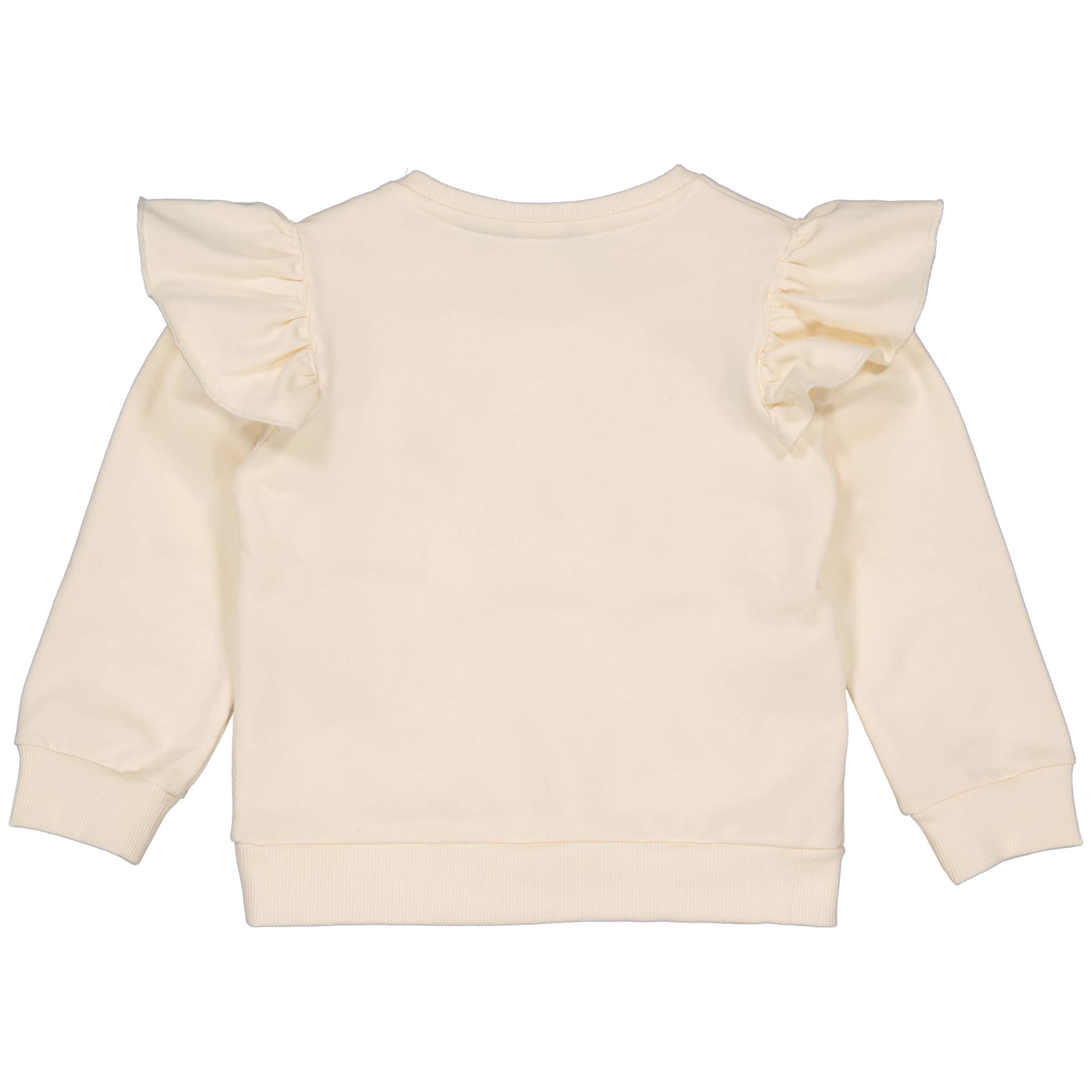 Meisjes Sweater PETIALW243 van Little Levv in de kleur Cream in maat 128.