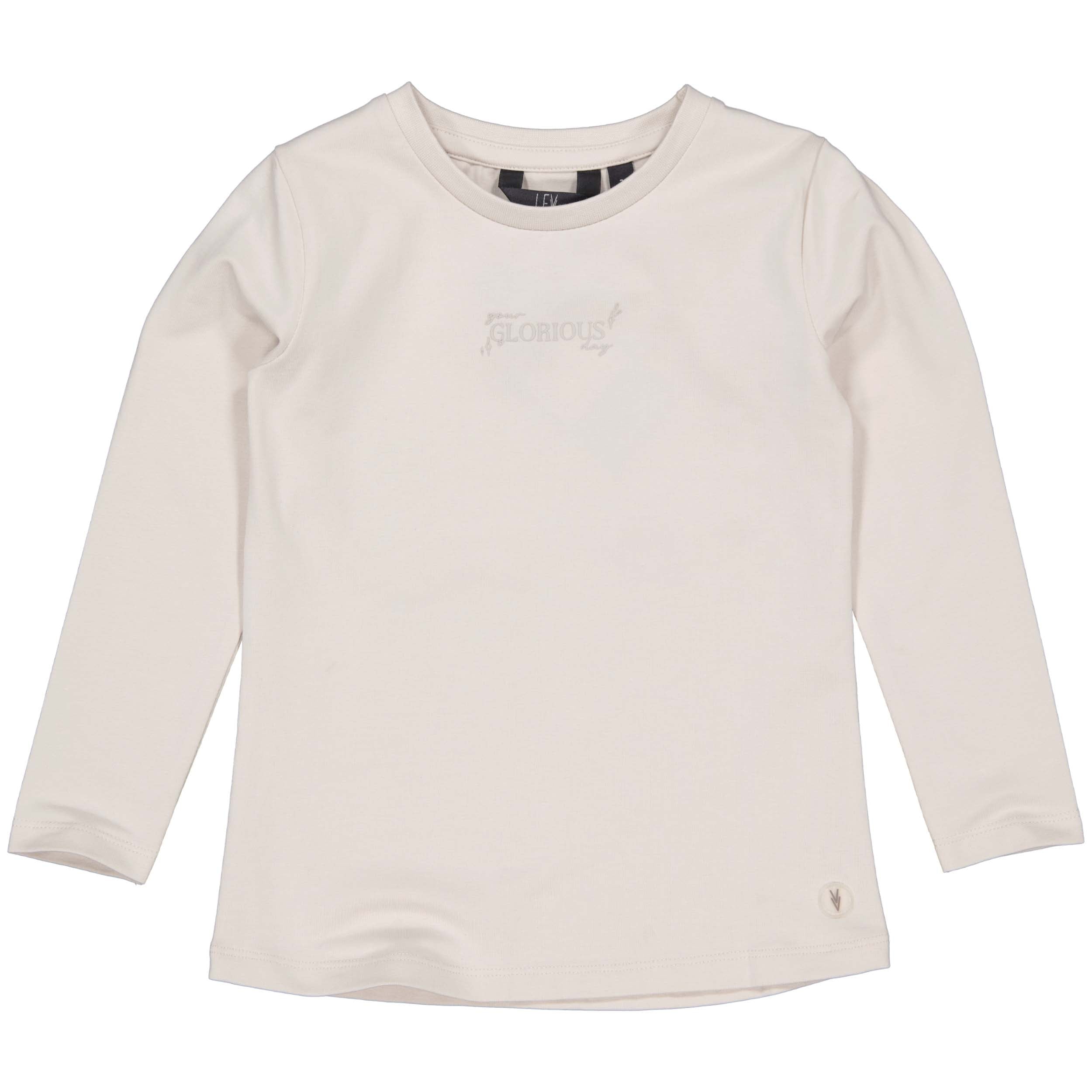 Meisjes Shirt PETRIELW241 van Little Levv in de kleur Soft Grey in maat 128.