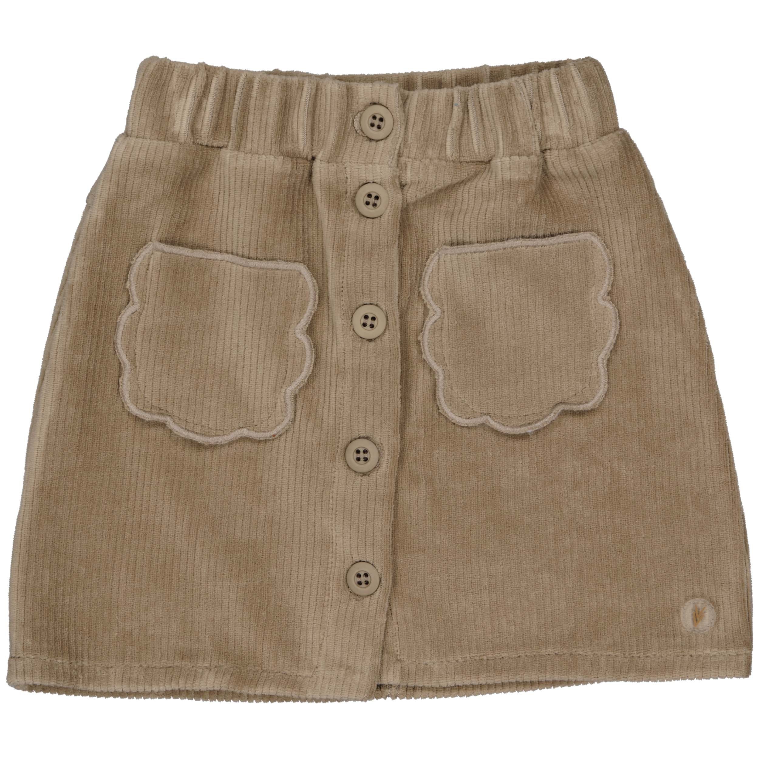 Meisjes Skirt POLIENLW242 van Little Levv in de kleur Dark Taupe in maat 128.