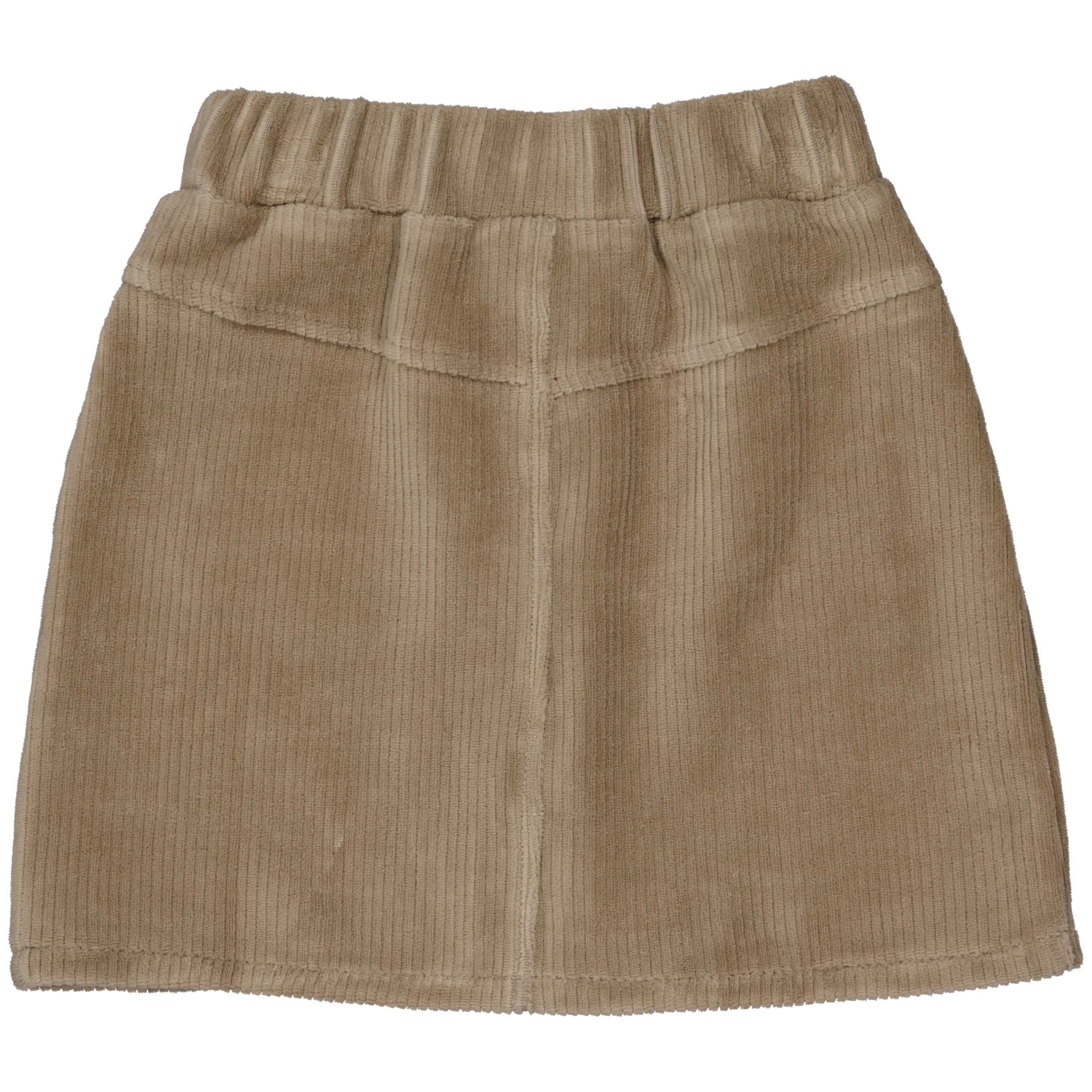 Meisjes Skirt POLIENLW242 van Little Levv in de kleur Dark Taupe in maat 128.