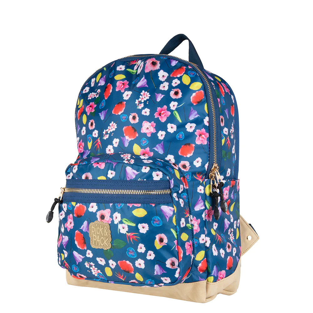 Pick & Pack Rugzak Girls - Field Flower M Navy