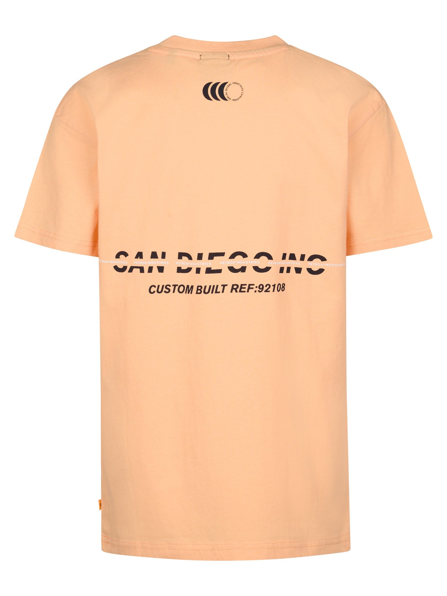 Jongens T-Shirt SS Classic Print van Petrol in de kleur Tropical Orange in maat 176.