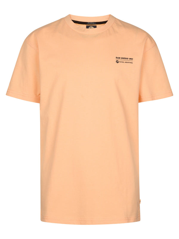 Jongens T-Shirt SS Classic Print van Petrol in de kleur Tropical Orange in maat 176.