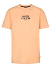 Jongens T-Shirt SS Classic Print van Petrol in de kleur Tropical Orange in maat 176.