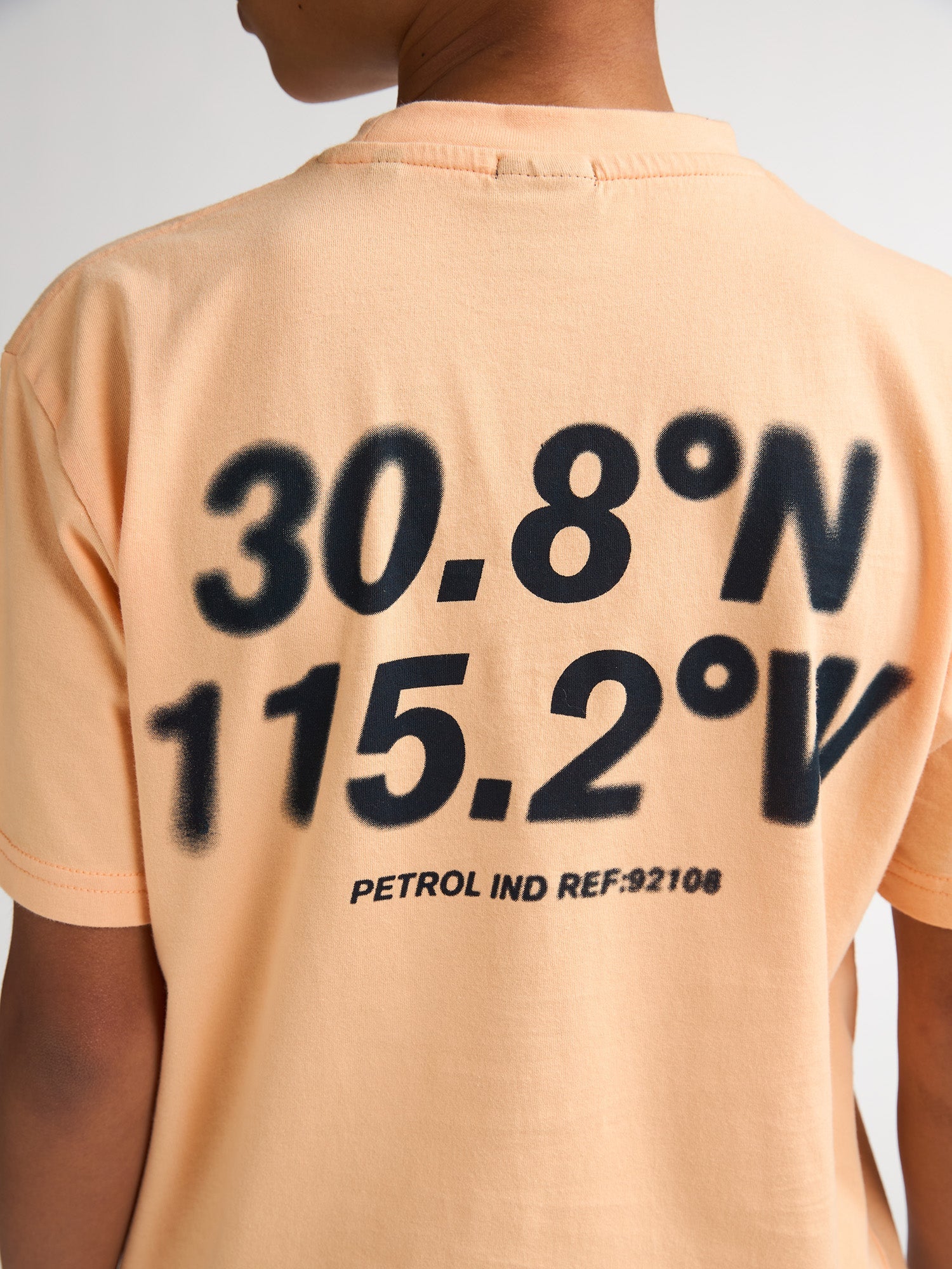 Jongens T-Shirt SS Classic Print van Petrol in de kleur Tropical Orange in maat 176.